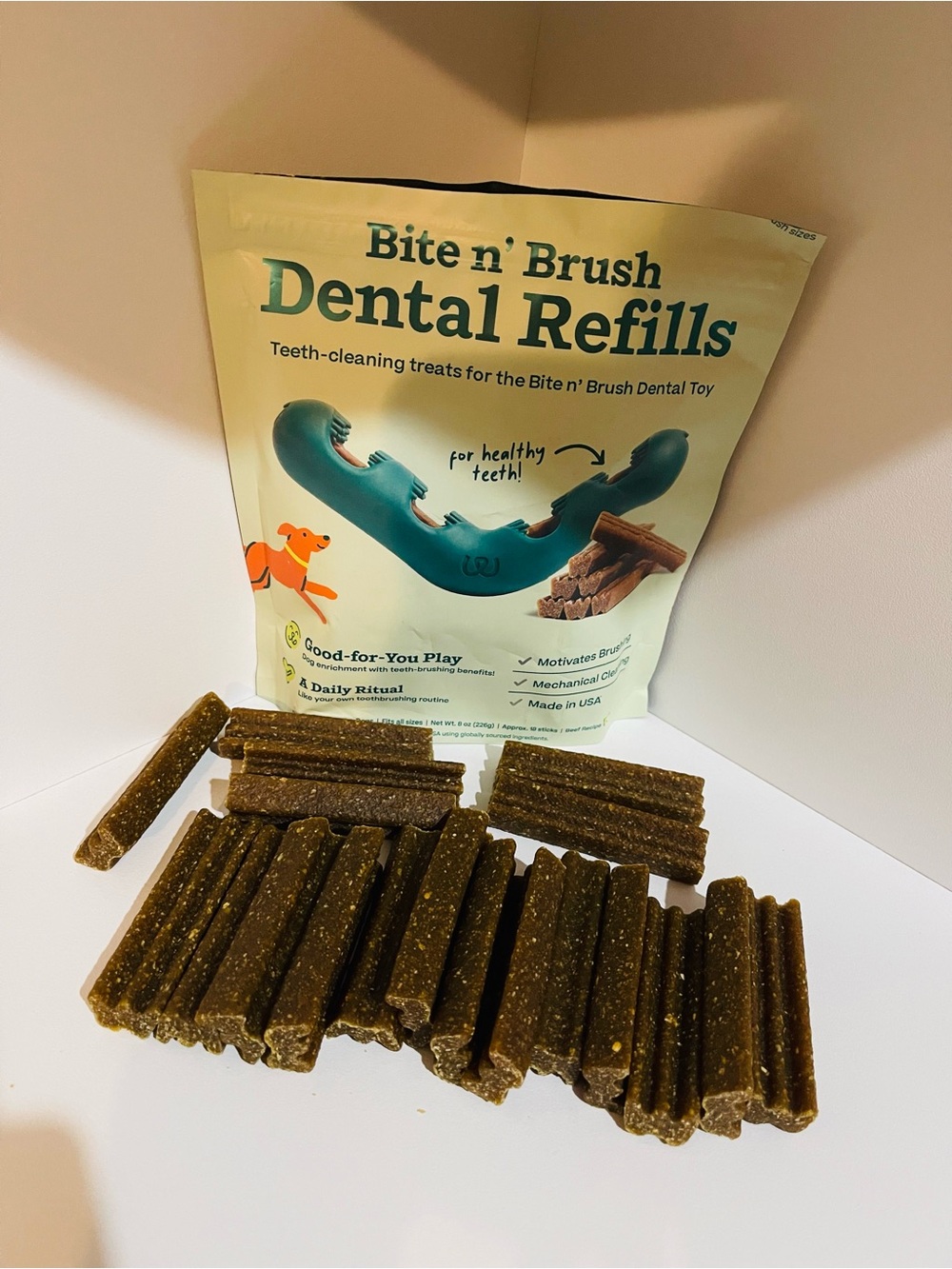 NEW Bite n’ Brush Dental Refill Treat Sticks (Opened)